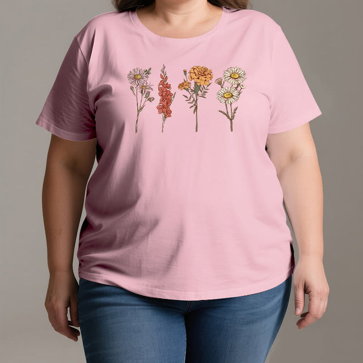 Olivenorma Birth Month Flowers T-Shirt - image 9