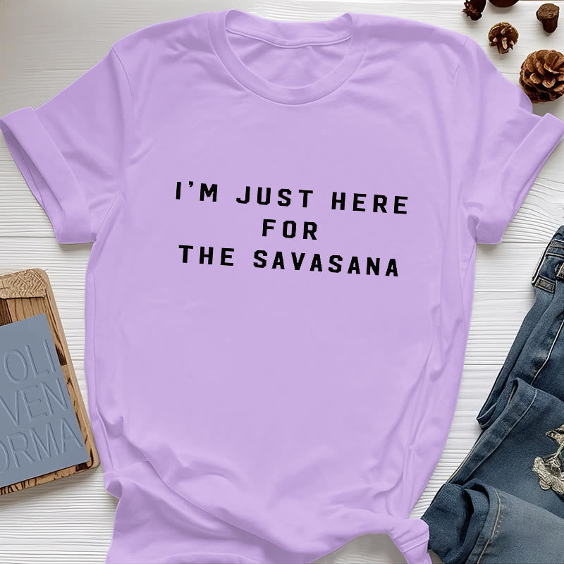 Olivenorma I'm Just Here For The Savasana T-Shirt - Purple - 2XL - image 15