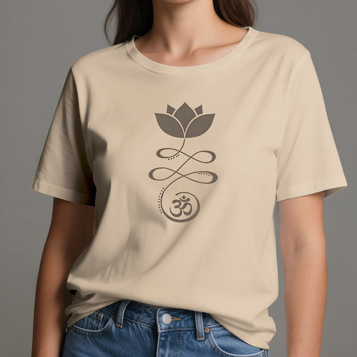 Olivenorma Yoga Lotus Flower Om Symbol T-Shirt - image 11