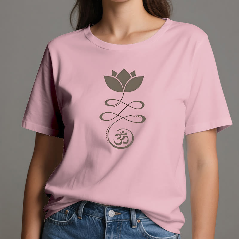 Olivenorma Yoga Lotus Flower Om Symbol T-Shirt - image 1