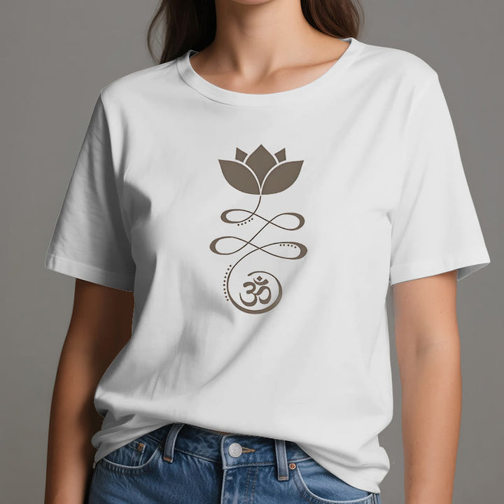 Olivenorma Yoga Lotus Flower Om Symbol T-Shirt - image 5