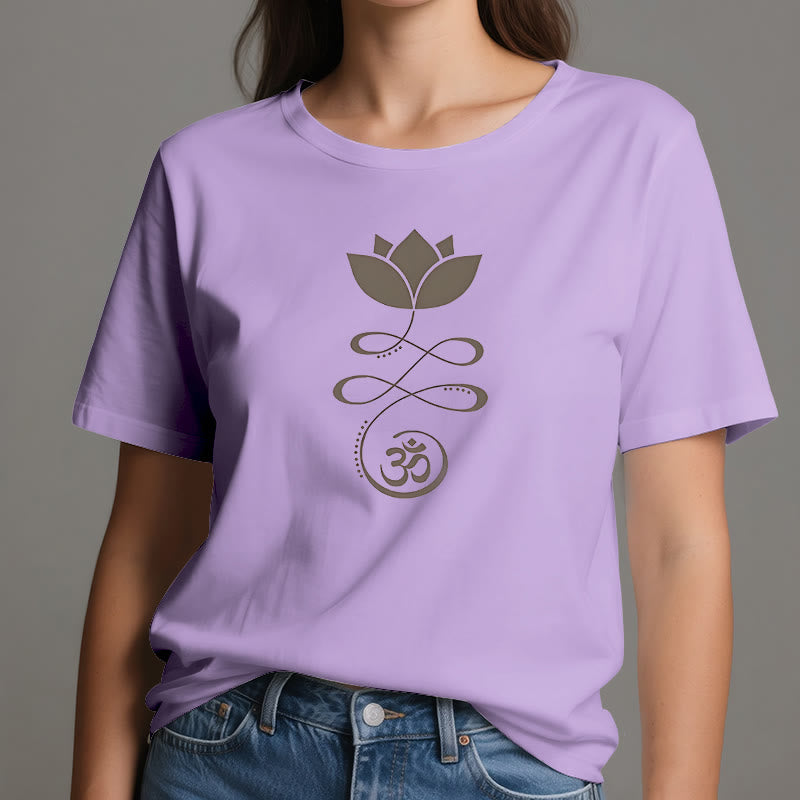 Olivenorma Yoga Lotus Flower Om Symbol T-Shirt - image 15