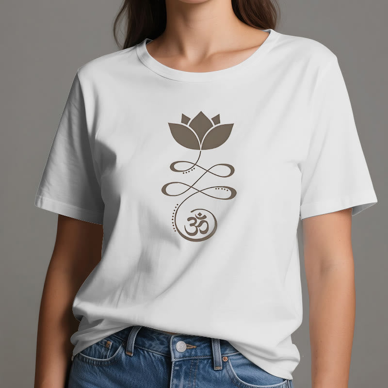 Olivenorma Yoga Lotus Flower Om Symbol T-Shirt - image 7