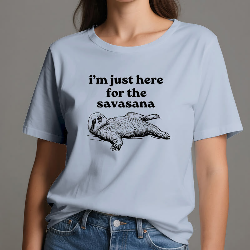 Olivenorma Sloth Yoga I'm Just Here for Savasana T-Shirt - image 16