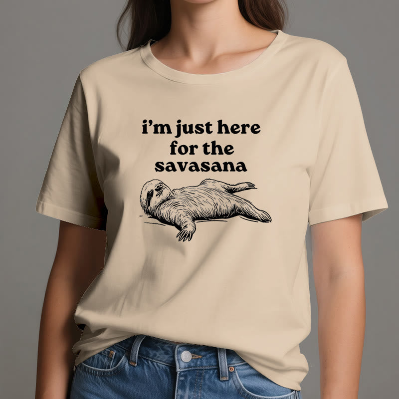 Olivenorma Sloth Yoga I'm Just Here for Savasana T-Shirt - image 14