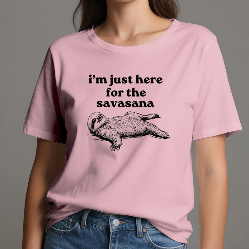 Olivenorma Sloth Yoga I'm Just Here for Savasana T-Shirt - image 14