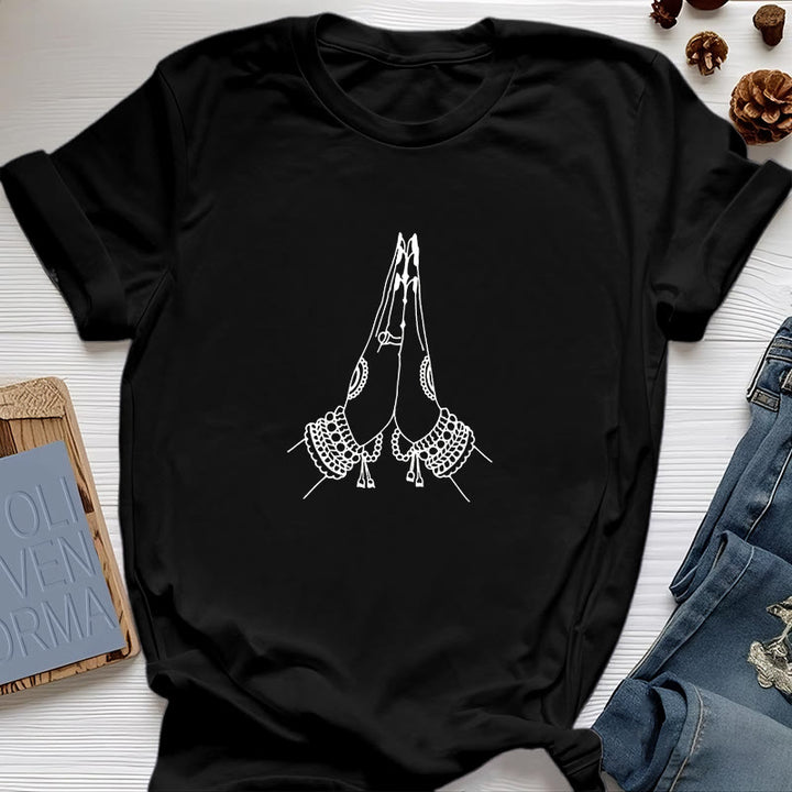 Olivenorma Meditation Namaste Yoga T-Shirt - Black - 2XL - image 6