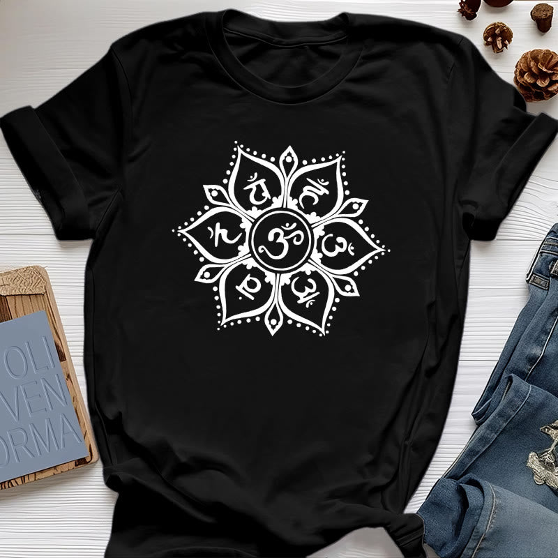 Olivenorma Seven Chakra Symbols T-Shirt - Black - 2XL - image 7