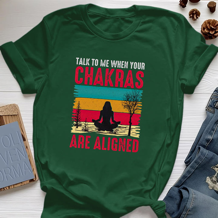 Olivenorma "Talk To Me When Your Chakras are Aligned" T-Shirt - Dark Green - 2XL - image 19