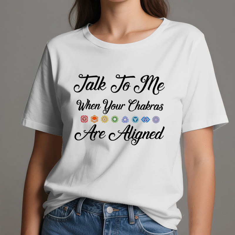 Olivenorma "Talk To Me When Your Chakras Are Aligned" Yoga T-Shirt - image 5