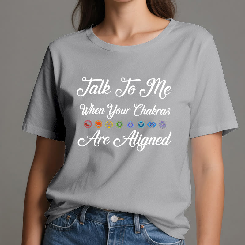 Olivenorma "Talk To Me When Your Chakras Are Aligned" Yoga T-Shirt - image 1