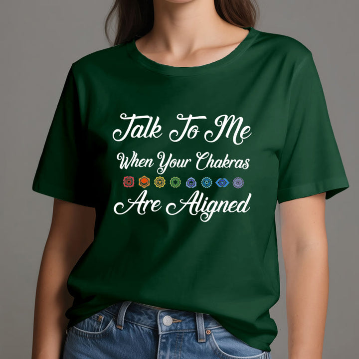 Olivenorma "Talk To Me When Your Chakras Are Aligned" Yoga T-Shirt - image 19