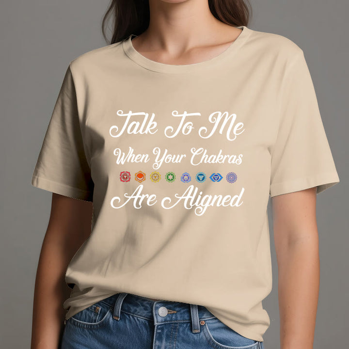 Olivenorma "Talk To Me When Your Chakras Are Aligned" Yoga T-Shirt - image 9