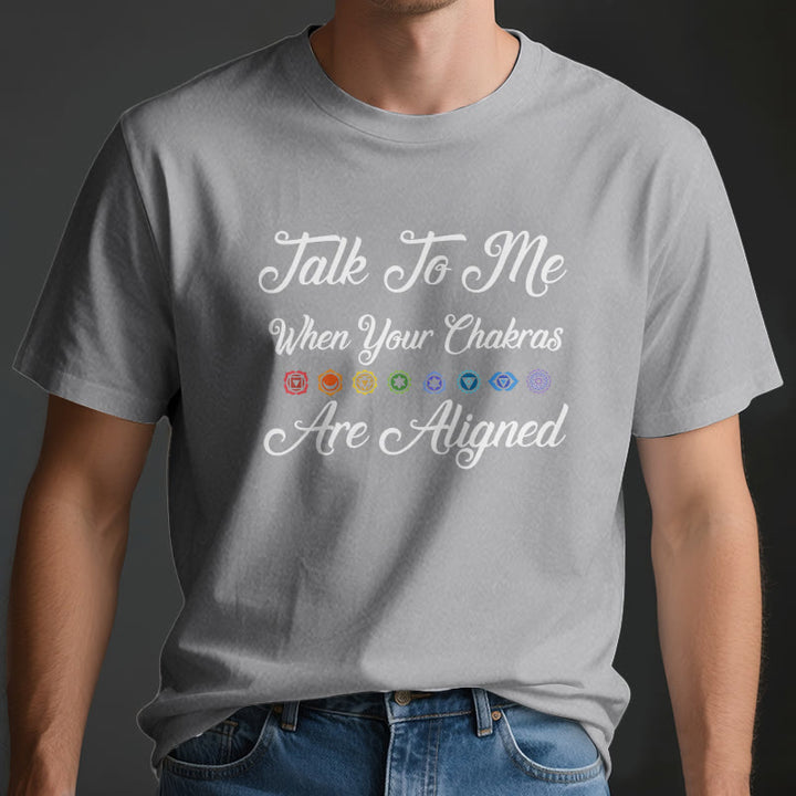 Olivenorma "Talk To Me When Your Chakras Are Aligned" Yoga T-Shirt - image 2