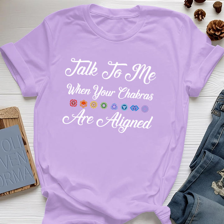 Olivenorma "Talk To Me When Your Chakras Are Aligned" Yoga T-Shirt - Purple - 2XL - image 14