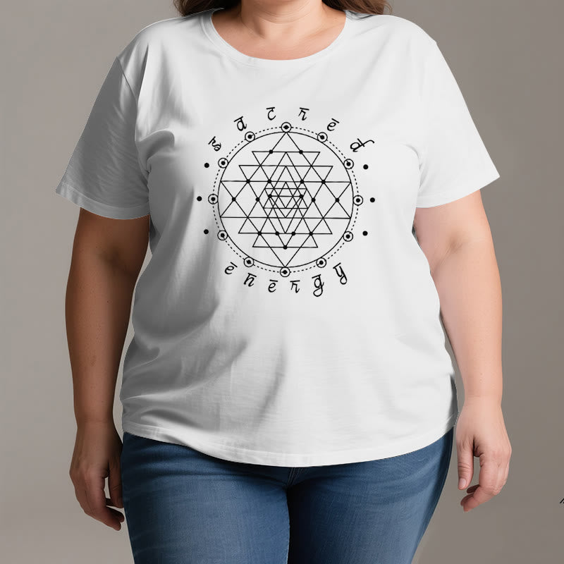 Olivenorma Sacred Energy Sri Yantra Spiritual T-Shirt - image 2