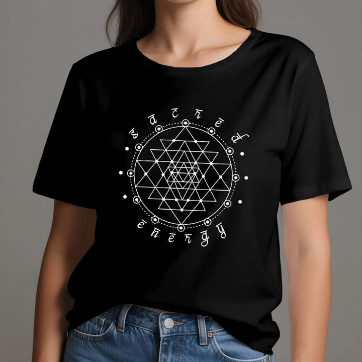 Olivenorma Sacred Energy Sri Yantra Spiritual T-Shirt - image 6