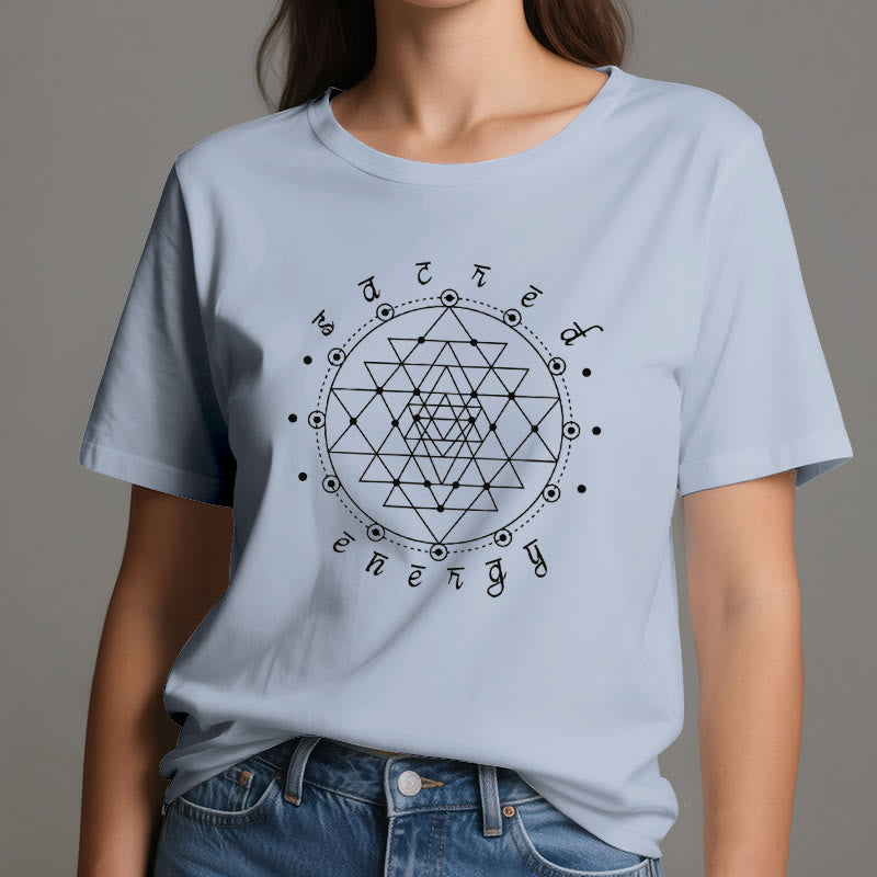 Olivenorma Sacred Energy Sri Yantra Spiritual T-Shirt - image 12