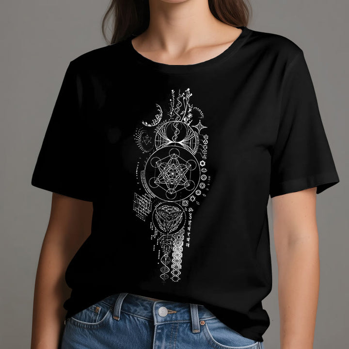 Olivenorma Flower Of Life Sacred Geometry T-Shirt - image 1