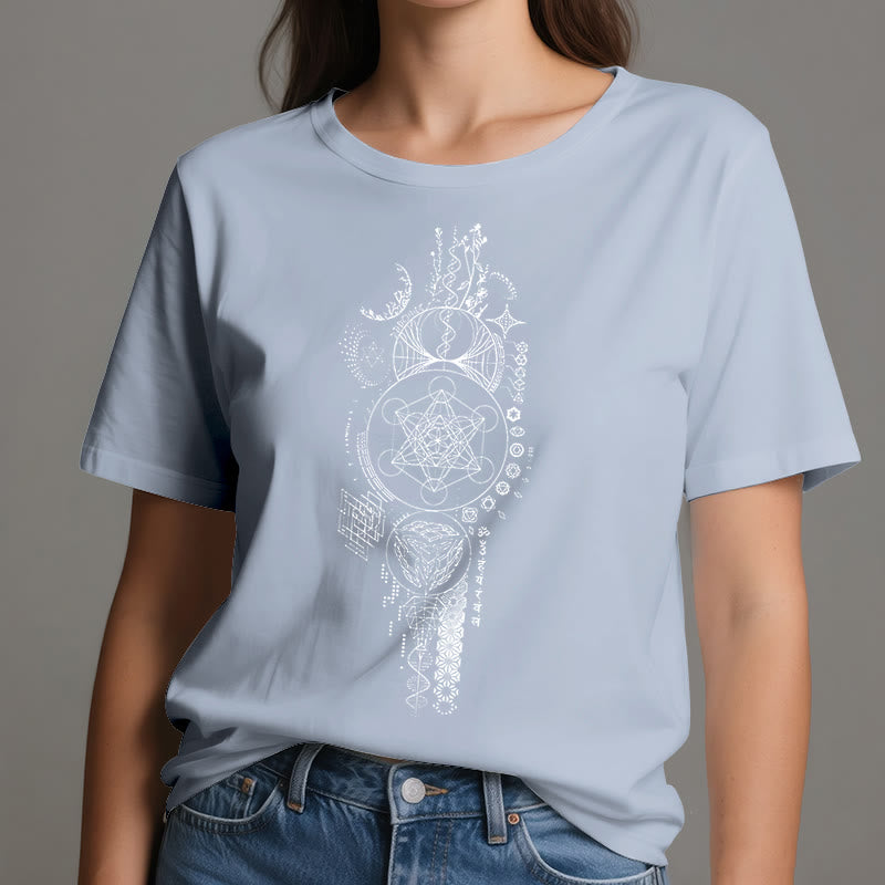 Olivenorma Flower Of Life Sacred Geometry T-Shirt - image 12