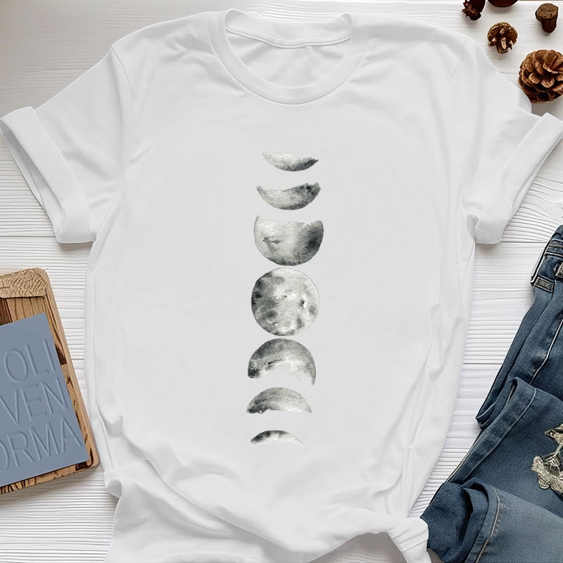 Olivenorma Moon Phase Meditation T-Shirt - White - 2XL - image 0