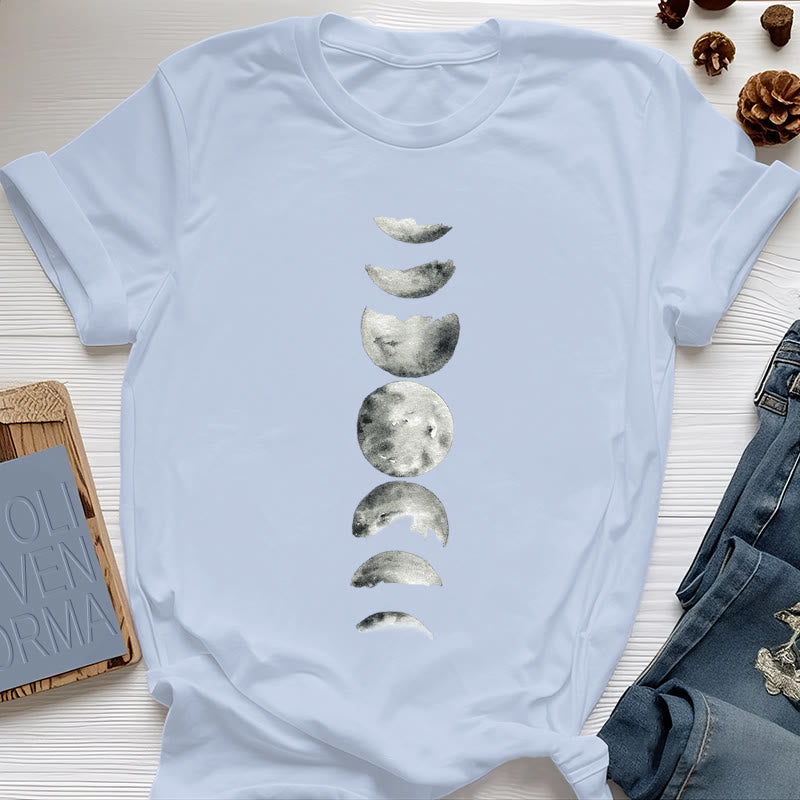 Olivenorma Moon Phase Meditation T-Shirt - Blue - 2XL - image 11