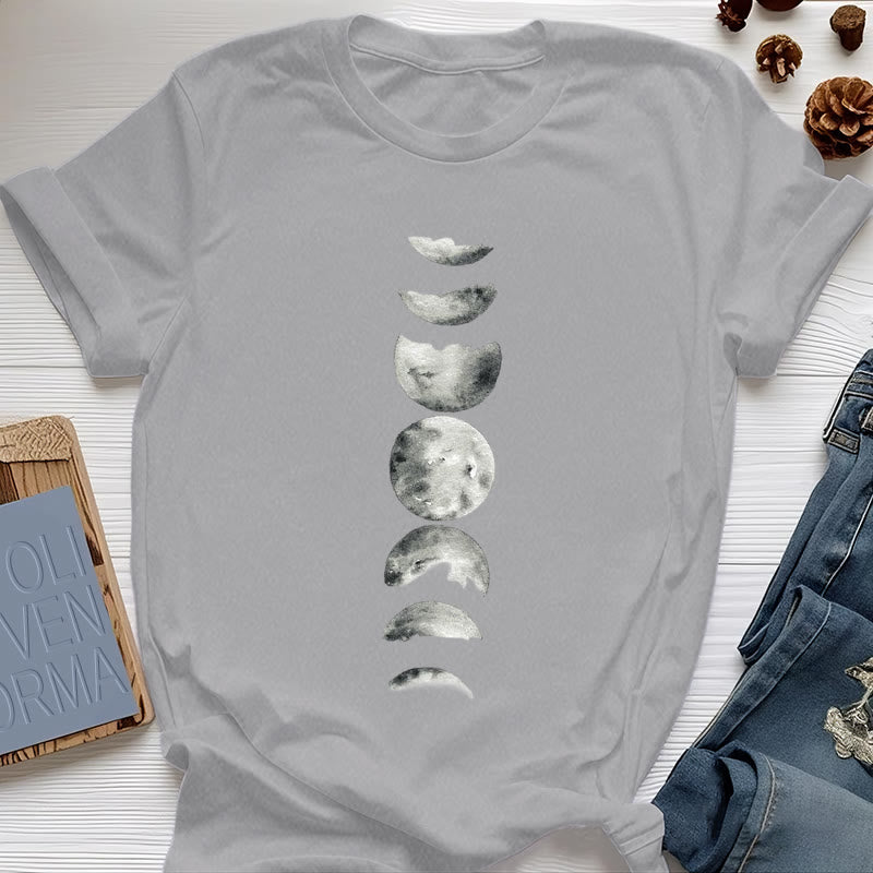 Olivenorma Moon Phase Meditation T-Shirt - Gray - 2XL - image 7