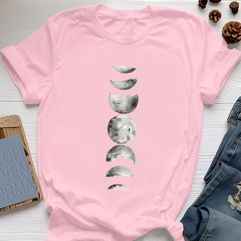 Olivenorma Moon Phase Meditation T-Shirt - Pink - 2XL - image 13
