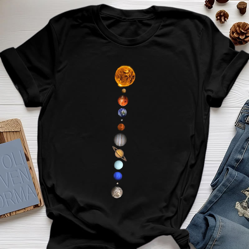 Olivenorma Solar System Galaxy Array Print T-Shirt - image 0