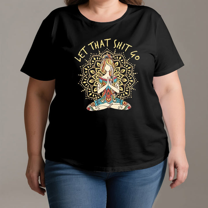 Olivenorma "Let That Shit Go" Yoga Meditation Sitting T-Shirt - image 3