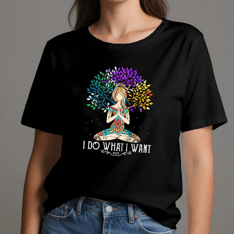 Olivenorma "I Do What I Want" Yoga Meditation T-Shirt - image 1
