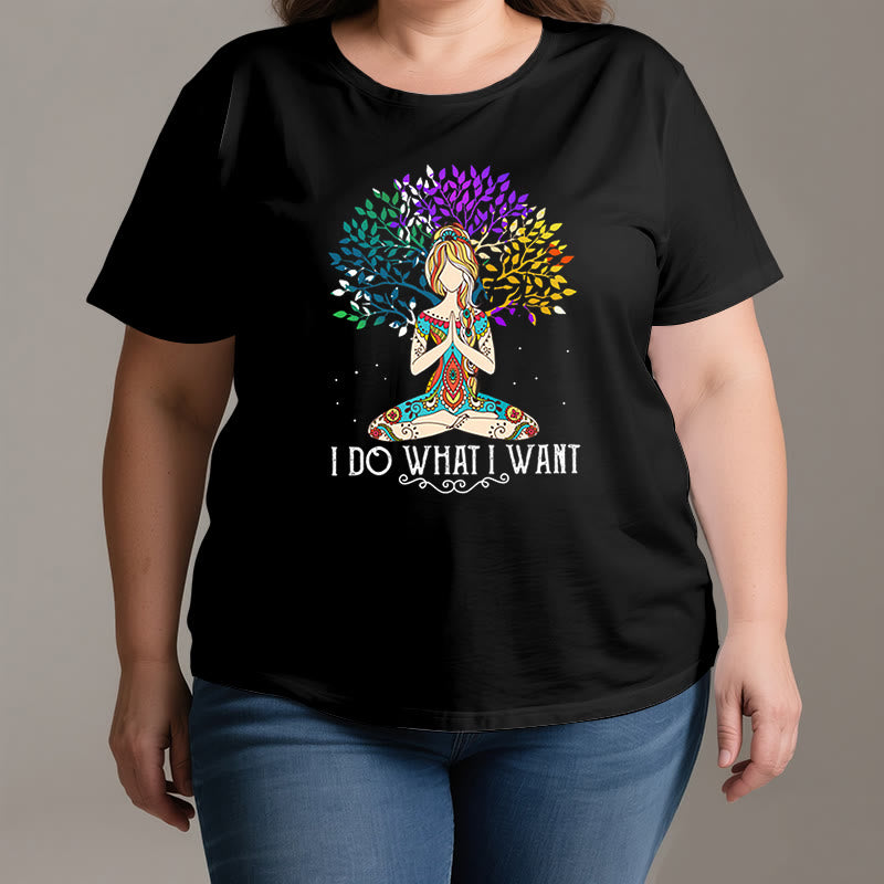 Olivenorma "I Do What I Want" Yoga Meditation T-Shirt - image 2