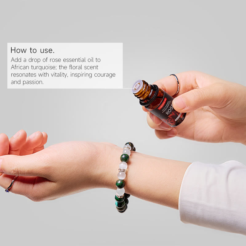 Olivenorma "Serenite Flow​" African Turquoise Calm & Purify Essential Oil Bracelet - image 1