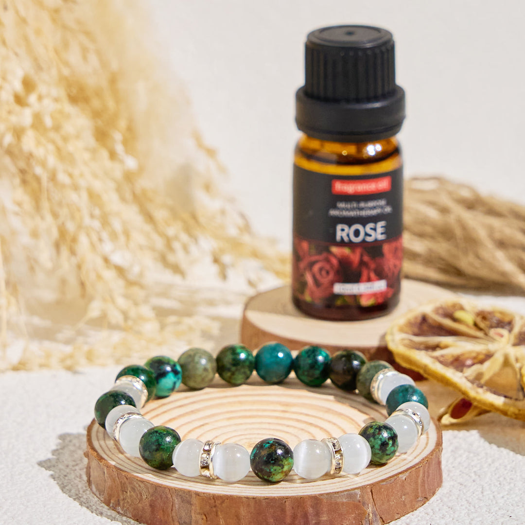 Olivenorma "Serenite Flow​" African Turquoise Calm & Purify Essential Oil Bracelet - image 2
