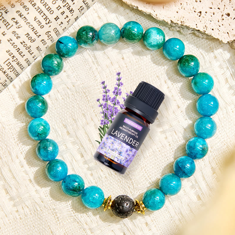 Olivenorma "Balmaara Essence" Blue Apatite Throat Chakra Essential Oil Bracelet - image 3
