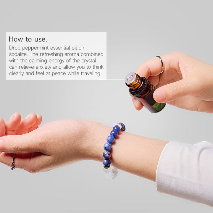 Olivenorma "Moon & Tide​" Balance Emotions Crescent Essential Oil Bracelet - image 1