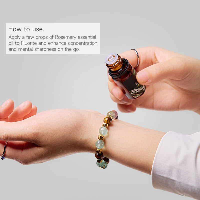 Olivenorma "Forest Breeze" Fluorite Emotional Balance Essential Oil Bracelet - image 1