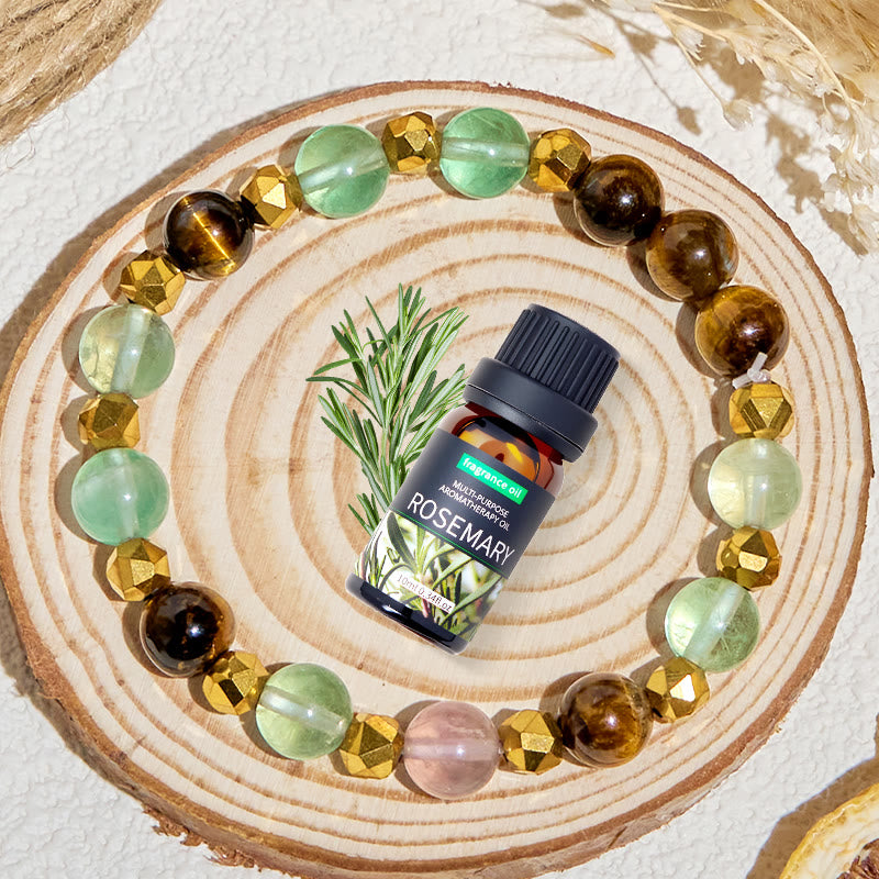 Olivenorma "Forest Breeze" Fluorite Emotional Balance Essential Oil Bracelet - image 3