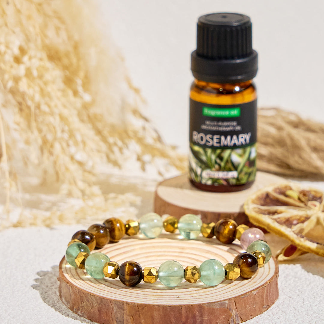 Olivenorma "Forest Breeze" Fluorite Emotional Balance Essential Oil Bracelet - image 2