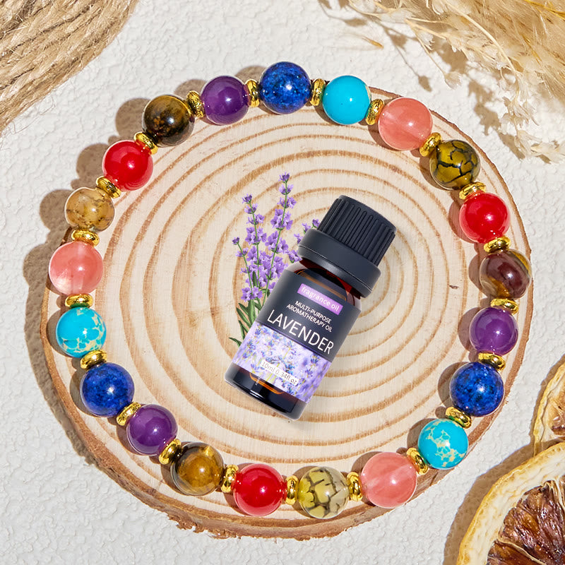 Olivenorma "Nature's Palette" Positive Gemstone Essential Oil Bracelet - image 3