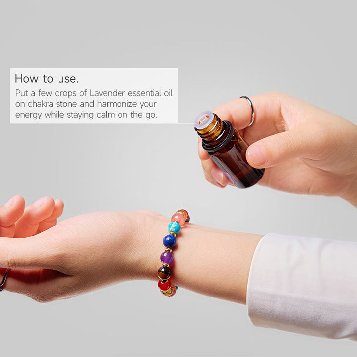 Olivenorma "Nature's Palette" Positive Gemstone Essential Oil Bracelet - image 1