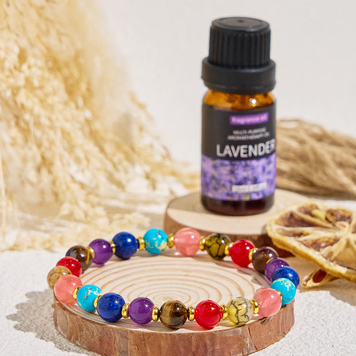 Olivenorma "Nature's Palette" Positive Gemstone Essential Oil Bracelet - image 2