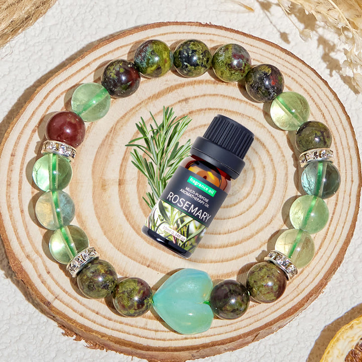 Olivenorma "​​Meadow Heart" Fluorite Mood Relief Essential Oil Bracelet - image 3