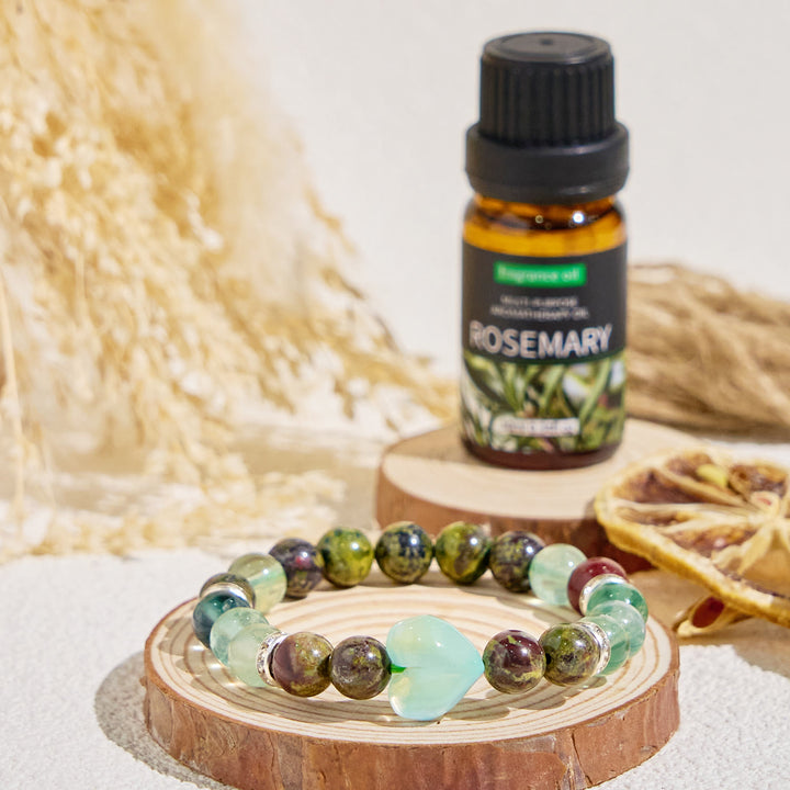 Olivenorma "​​Meadow Heart" Fluorite Mood Relief Essential Oil Bracelet - image 2