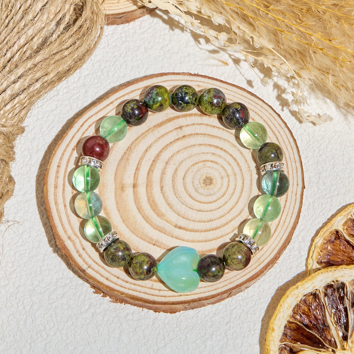 Olivenorma "​​Meadow Heart" Fluorite Mood Relief Essential Oil Bracelet - image 6