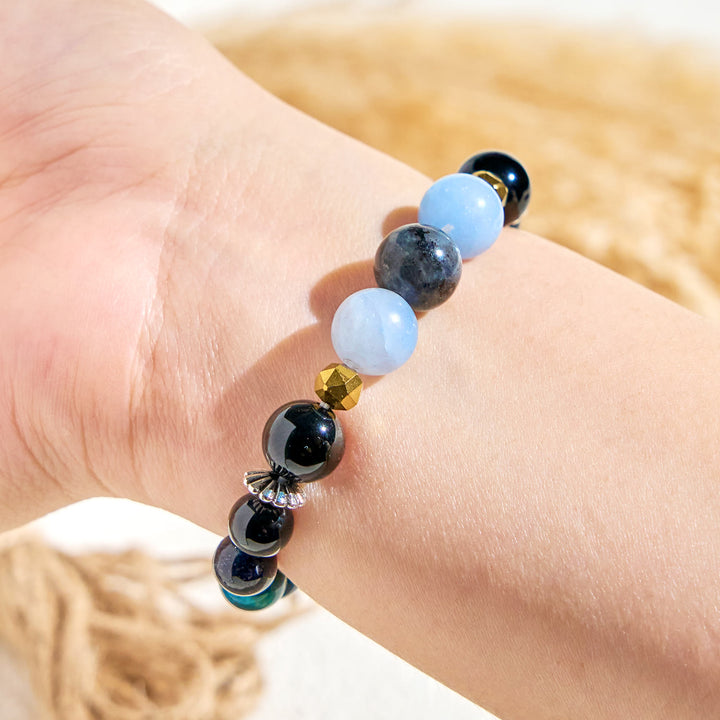 Olivenorma "Midnight Sky​" Obsidian Healing Essential Oil Bracelet - image 5