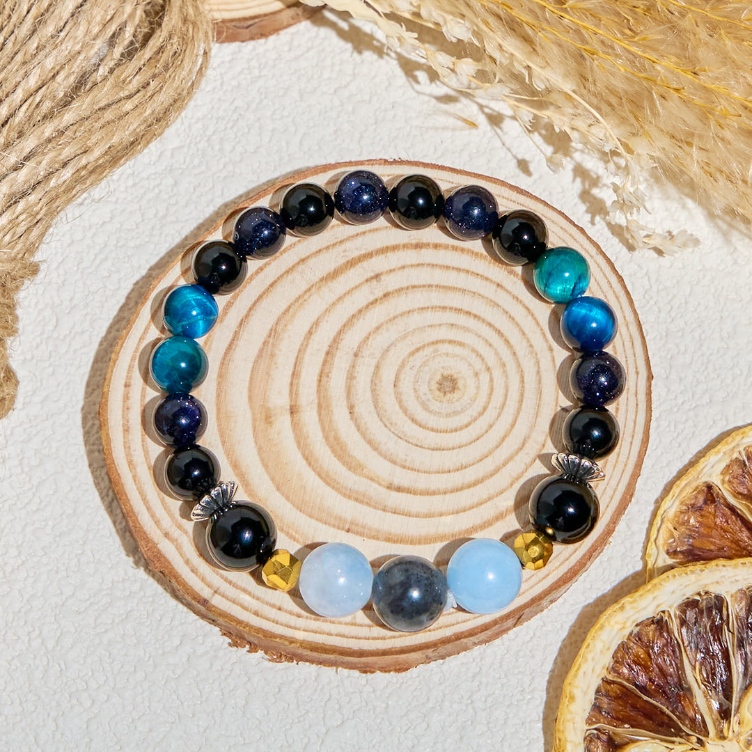 Olivenorma "Midnight Sky​" Obsidian Healing Essential Oil Bracelet - image 6