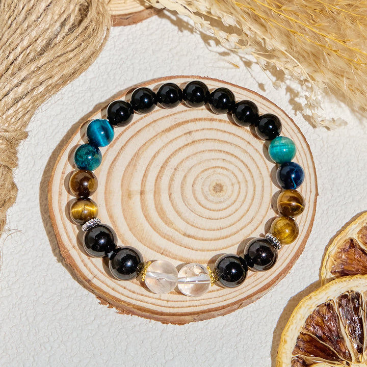 Olivenorma "Deep Palette" Clear Crystal Hematite Cleansing Essential Oil Bracelet - image 7