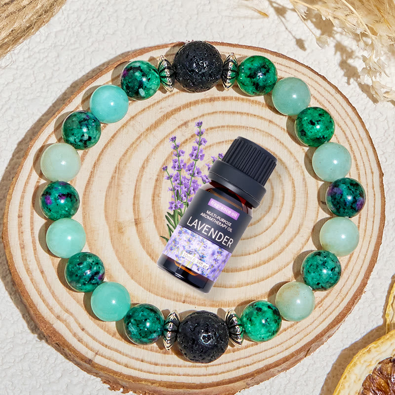 Olivenorma "Forest Pebbles" Natural Gemstone Vitality Essential Oil Bracelet - image 3