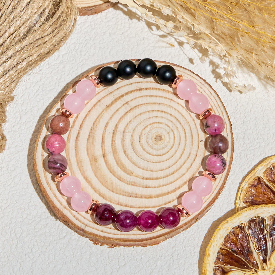 Olivenorma "​​Woodland Bloom​​" Rose Quartz Tranquility Essential Oil Bracelet - image 6